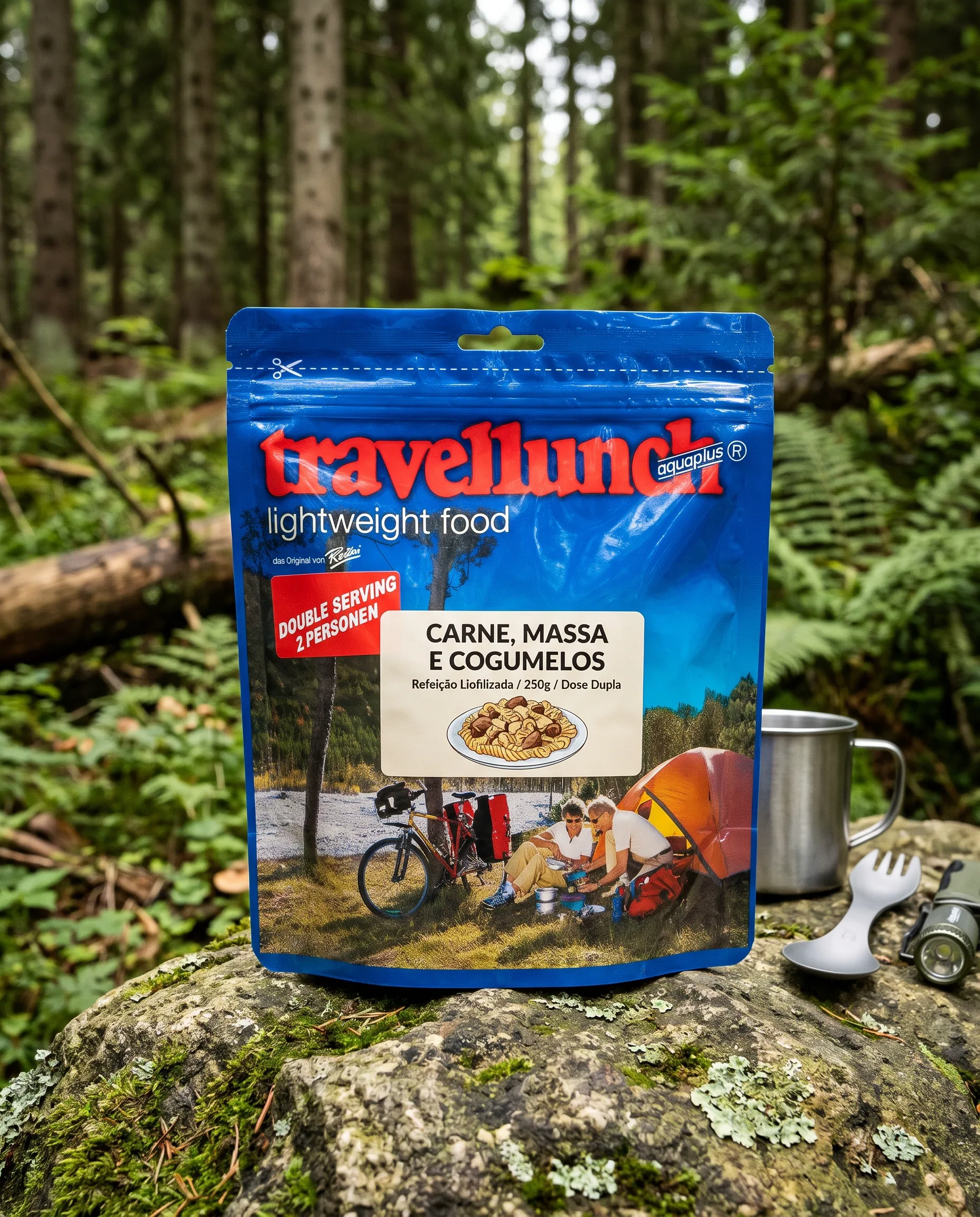 Refeição Travellunch 250g – Carne, Massa e Cogumelos
